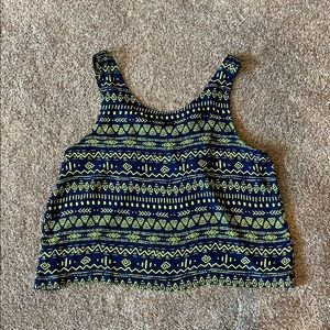 Iris Aztec crop top